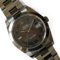 Rolex Datejust 41 Edelstahl Wimbledon Dial 126300 Herrenuhr FULL SET 2020