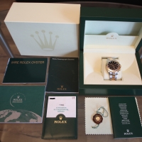 Rolex Daytona Stahl / 18k Gold Black Dial 116523 LC100 Herrenuhr FULL SET 2003