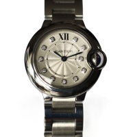 Cartier Ballon Bleu Diamonds 28mm Edelstahl WE902073 (3009) Damenuhr mit Box