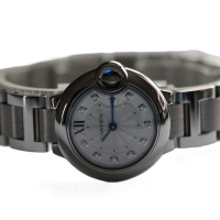 Cartier Ballon Bleu Diamonds 28mm Edelstahl WE902073 (3009) Damenuhr mit Box