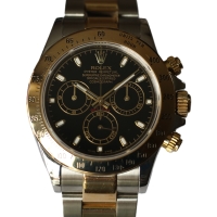 Rolex Daytona Stahl / 18k Gold Black Dial 116523 LC100 Herrenuhr FULL SET 2003