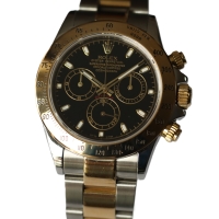 Rolex Daytona Stahl / 18k Gold Black Dial 116523 LC100 Herrenuhr FULL SET 2003