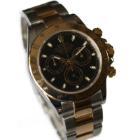Rolex Daytona Stahl / 18k Gold Black Dial 116523 LC100 Herrenuhr FULL SET 2003