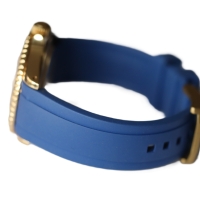 Rolex Yacht-Master 40 Blau 18k / 750er Gelbgold 16628 T-Serie mit Kautschukband