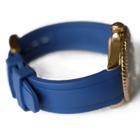 Rolex Yacht-Master 40 Blau 18k / 750er Gelbgold 16628 T-Serie mit Kautschukband