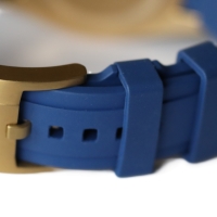 Rolex Yacht-Master 40 Blau 18k / 750er Gelbgold 16628 T-Serie mit Kautschukband