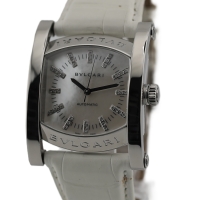 Bvlgari Assioma Stahl 35mm Mother-of-pearl MOP Diamond Uhr AA44S FULL SET