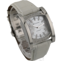 Bvlgari Assioma Stahl 35mm Mother-of-pearl MOP Diamond Uhr AA44S FULL SET