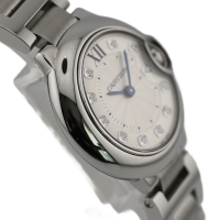 Cartier Ballon Bleu Diamonds 28mm Edelstahl WE902073 (3009) Damenuhr mit Box