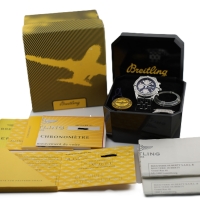 Breitling Chronomat GT Schwarz Pilotarmband A13352 FULL SET