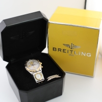 Breitling Chronomat UTC Stahl / 18k Gold Pilotarmband B13048 Herrenuhr Box