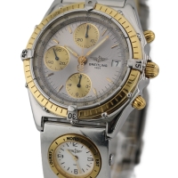 Breitling Chronomat UTC Stahl / 18k Gold Pilotarmband B13048 Herrenuhr Box