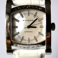 Bvlgari Assioma Stahl 35mm Mother-of-pearl MOP Diamond Uhr AA44S FULLSET