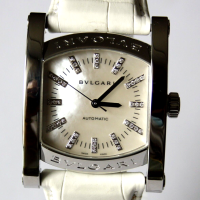 Bvlgari Assioma Stahl 35mm Mother-of-pearl MOP Diamond Uhr AA44S FULLSET