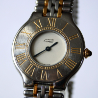 Cartier 21 Must de Cartier Quarz Stahl / Gold 31mm Damenuhr Ref.: 123000P