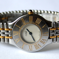 Cartier 21 Must de Cartier Quarz Stahl / Gold 31mm Damenuhr Ref.: 123000P
