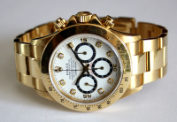 Rolex Daytona 18k / 750 Gelbgold Zenith 16528 Weißes Brillantblatt Inverted