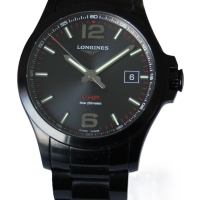 Longines Conquest V.H.P. Quarz Stahl Black Ref.: L3.726.2