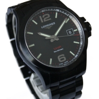 Longines Conquest V.H.P. Quarz Stahl Black Ref.: L3.726.2