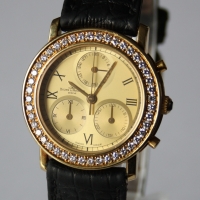 Baume & Mercier Transpacific Lady Chronograh 18k / 750er Gelbgold Diamond 29mm