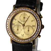 Baume & Mercier Transpacific Lady Chronograh 18k / 750er Gelbgold Diamond 29mm