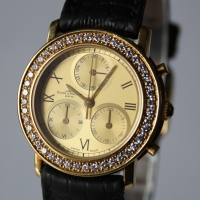 Baume & Mercier Transpacific Lady Chronograh 18k / 750er Gelbgold Diamond 29mm