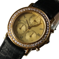 Baume & Mercier Transpacific Lady Chronograh 18k / 750er Gelbgold Diamond 29mm