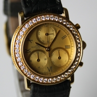 Baume & Mercier Transpacific Lady Chronograh 18k / 750er Gelbgold Diamond 29mm