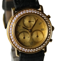 Baume & Mercier Transpacific Lady Chronograh 18k / 750er Gelbgold Diamond 29mm