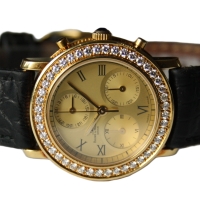 Baume & Mercier Transpacific Lady Chronograh 18k / 750er Gelbgold Diamond 29mm