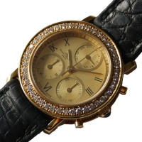 Baume & Mercier Transpacific Lady Chronograh 18k / 750er Gelbgold Diamond 29mm