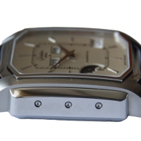 Glashütte Original Senator Karrée Ewiger Kalender Stahl Herrenuhr NOS FULLSET