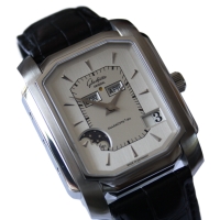 Glashütte Original Senator Karrée Ewiger Kalender Stahl Herrenuhr NOS FULLSET