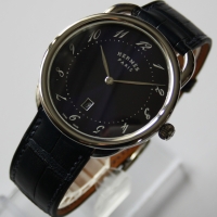 HERMÉS Arceau AR7Q.810 Quarz Stainless Steel Leather NEW