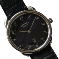 HERMÉS Arceau AR7Q.810 Quarz Stainless Steel Leather NEW