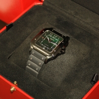 Cartier Santos Large PVD Black Grün WSSA0039 FULLSET