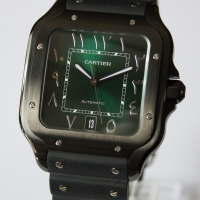 Cartier Santos Large PVD Black Grün WSSA0039 FULLSET