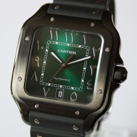 Cartier Santos Large PVD Black Grün WSSA0039 FULLSET