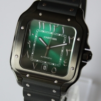 Cartier Santos Large PVD Black Grün WSSA0039 FULLSET
