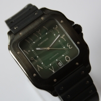 Cartier Santos Large PVD Black Grün WSSA0039 FULLSET