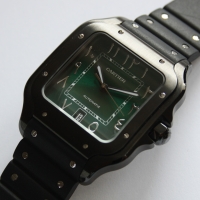Cartier Santos Large PVD Black Grün WSSA0039 FULLSET