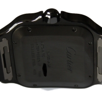 Cartier Santos Large PVD Black Green Dial WSSA0039 FULLSET