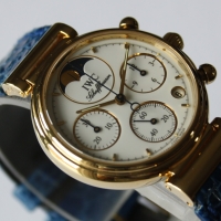 IWC Da Vinci Lady Chronograph 18k / 750er Gelbgold Ref.: 3735 Damenuhr FULLSET