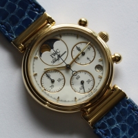 IWC Da Vinci Lady Chronograph 18k / 750er Gelbgold Ref.: 3735 Damenuhr FULLSET