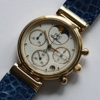 IWC Da Vinci Lady Chronograph 18k / 750er Gelbgold Ref.: 3735 Damenuhr FULLSET