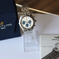 Breitling Cockpit Chronograph 37mm Edelstahl A30012 Herrenuhr Neuwertig Box
