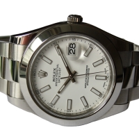 Rolex Datejust II 41mm Weiß Edelstahl Ref.: 116300 LC110 Herrenuhr FULLSET 2015