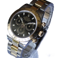 Rolex Daytona Stainless Steel / 18k Gold Black Dial 116523 LC100 FULLSET 2003