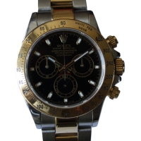 Rolex Daytona Stainless Steel / 18k Gold Black Dial 116523 LC100 FULLSET 2003