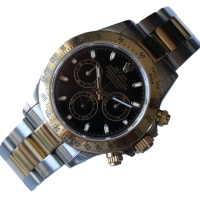 Rolex Daytona Stainless Steel / 18k Gold Black Dial 116523 LC100 FULLSET 2003